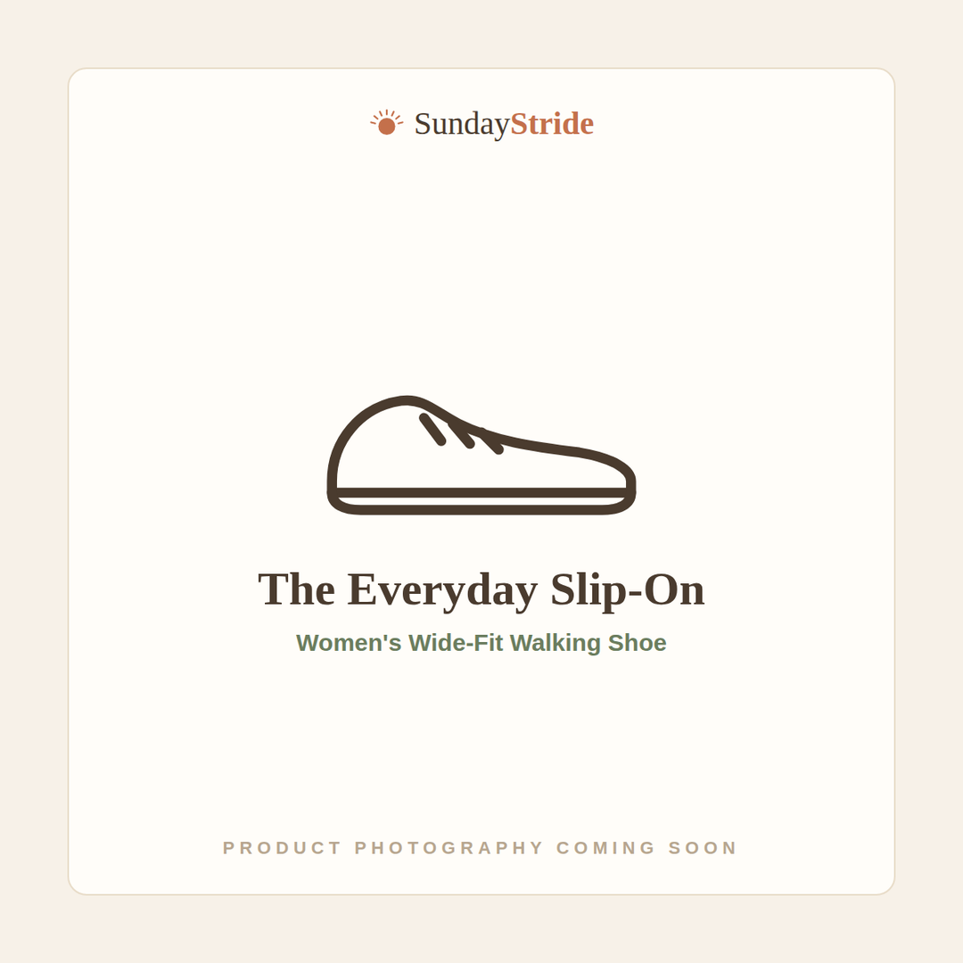 The Everyday Slip-On wide-fit walking shoe — SundayStride