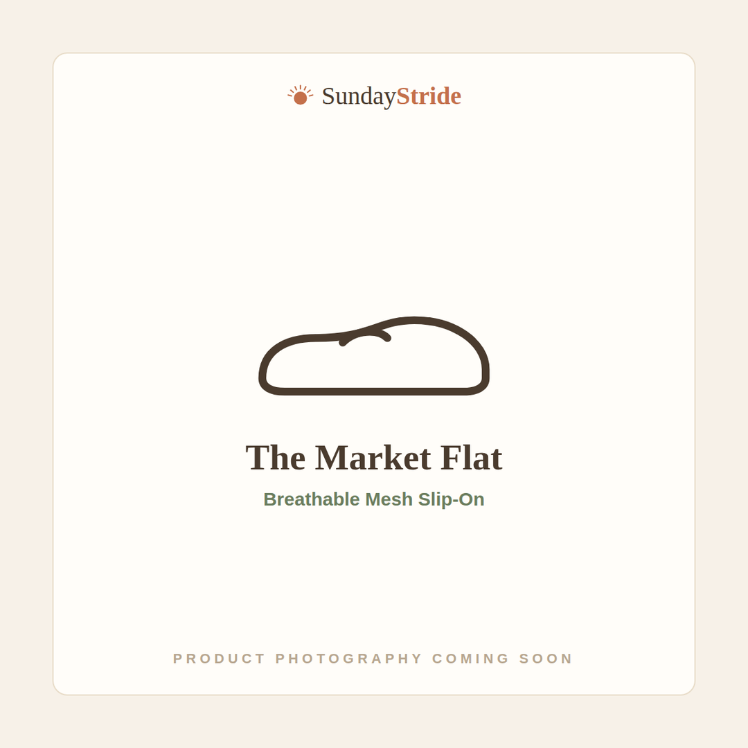 The Market Flat breathable mesh slip-on — SundayStride