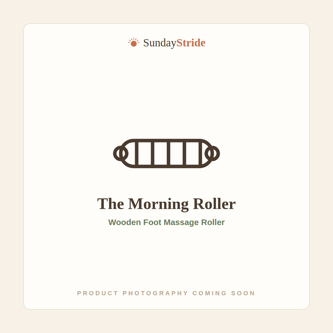 The Morning Roller wooden foot massage roller — SundayStride