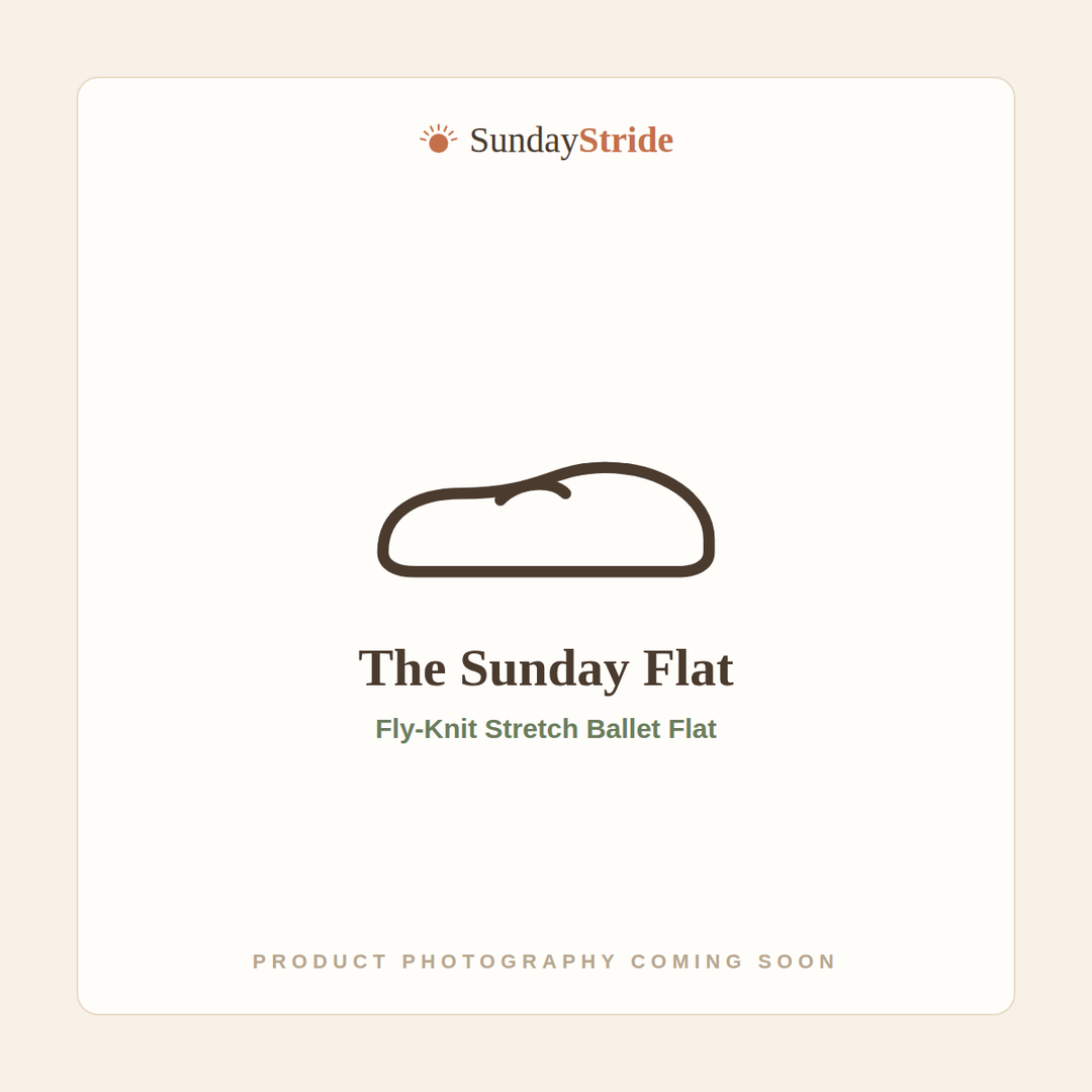 The Sunday Flat fly-knit stretch ballet flat — SundayStride