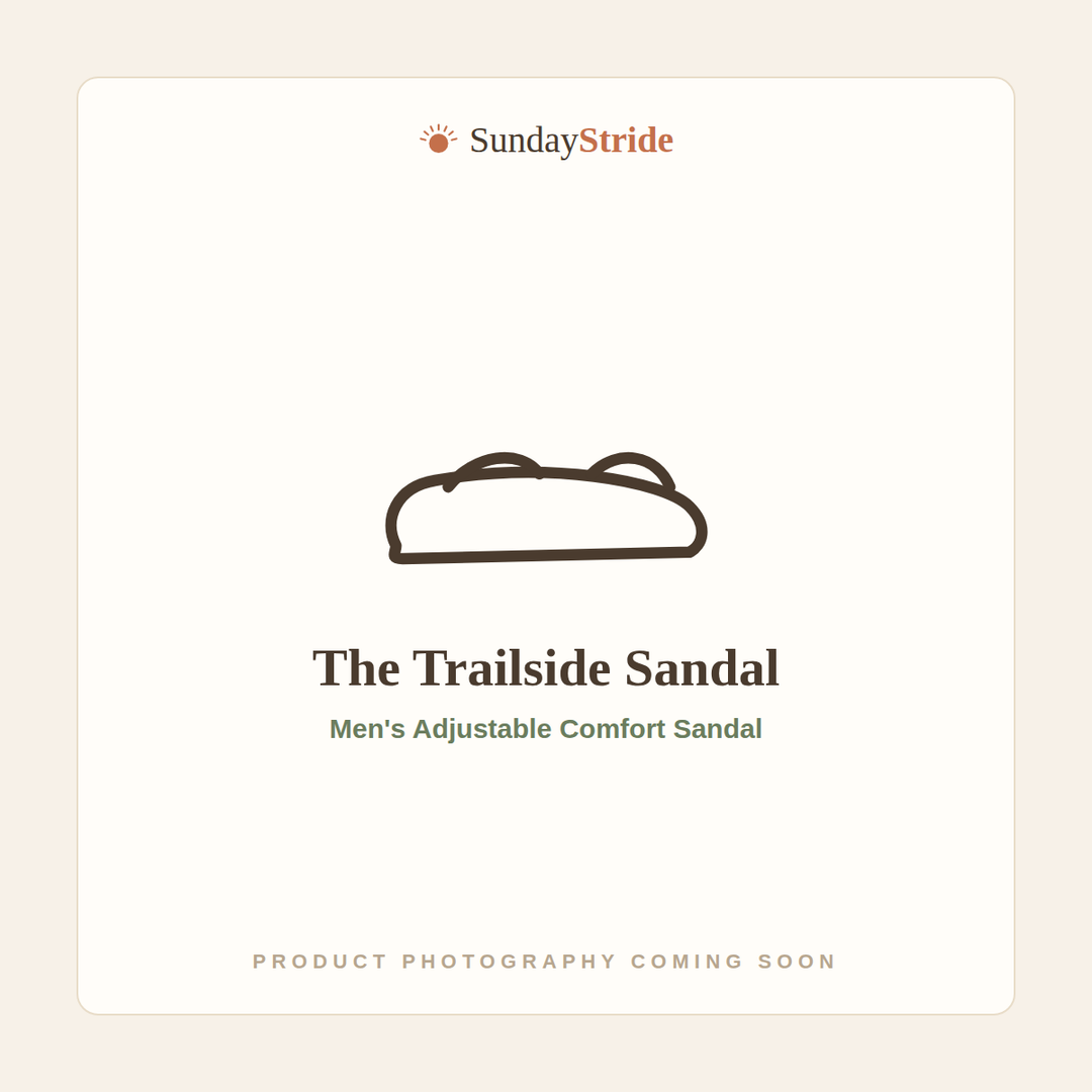 The Trailside men's adjustable comfort sandal — SundayStride